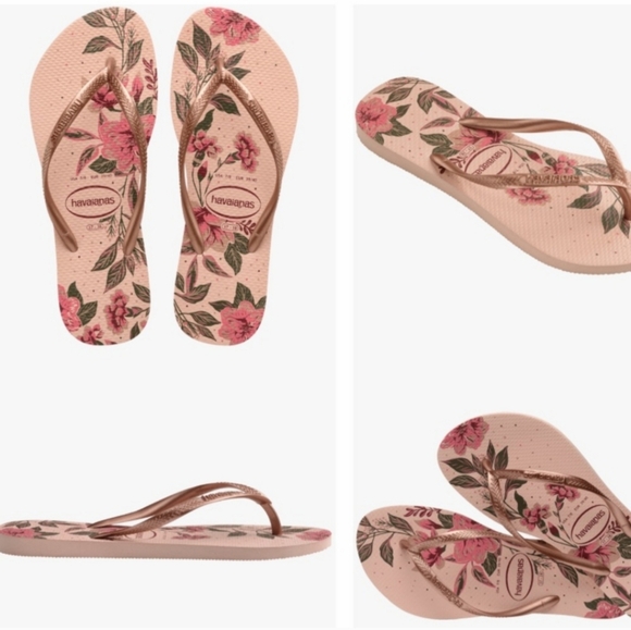NWT Women's Havaianas Floral Flip Flops - Picture 5 of 9